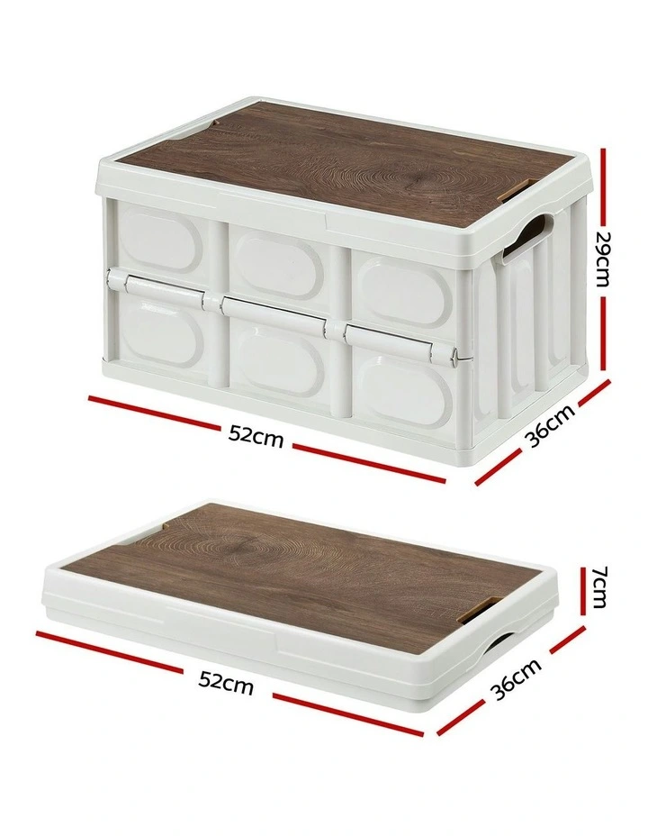 Collapsible Outdoor Storage Box 50L in White image 4