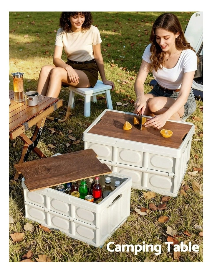 Collapsible Outdoor Storage Box 50L in White image 6