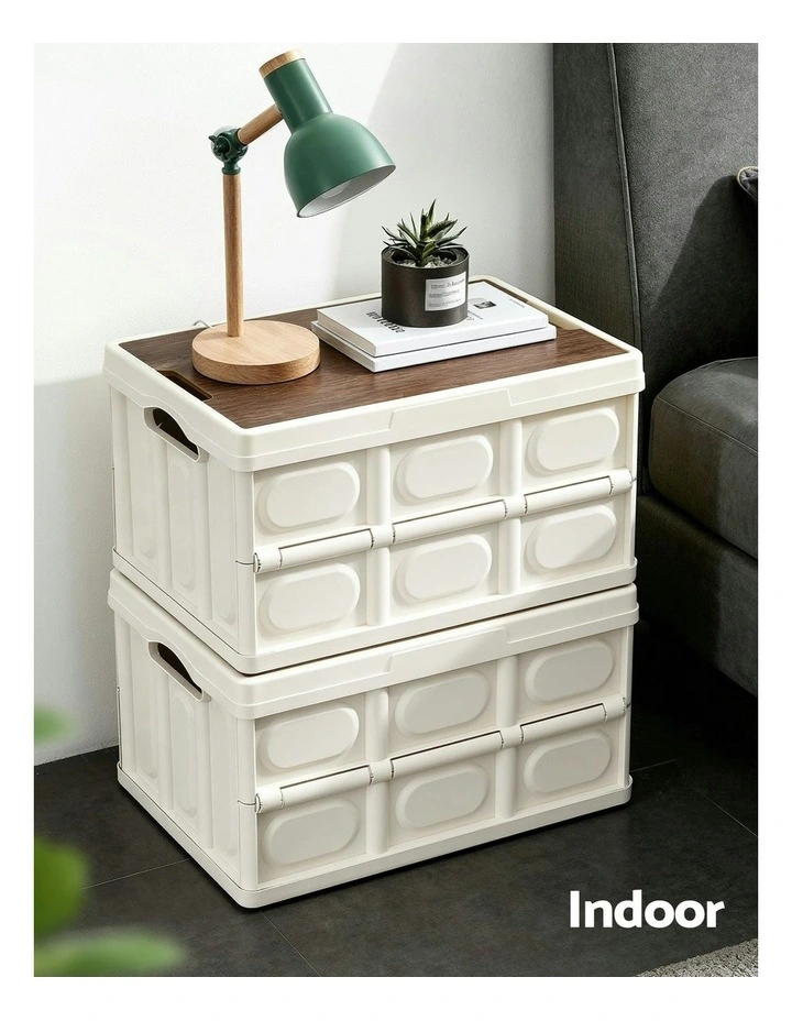 Collapsible Outdoor Storage Box 50L in White image 7