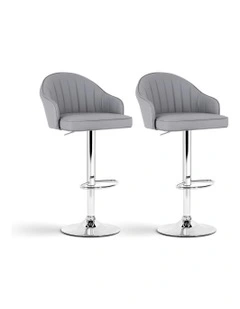 Kitchen Swivel Gas Lift Counter Bar Stools in Grey