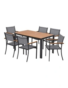 Outdoor Dining Set Table and Chairs Patio Furniture Bistro Set in Grey