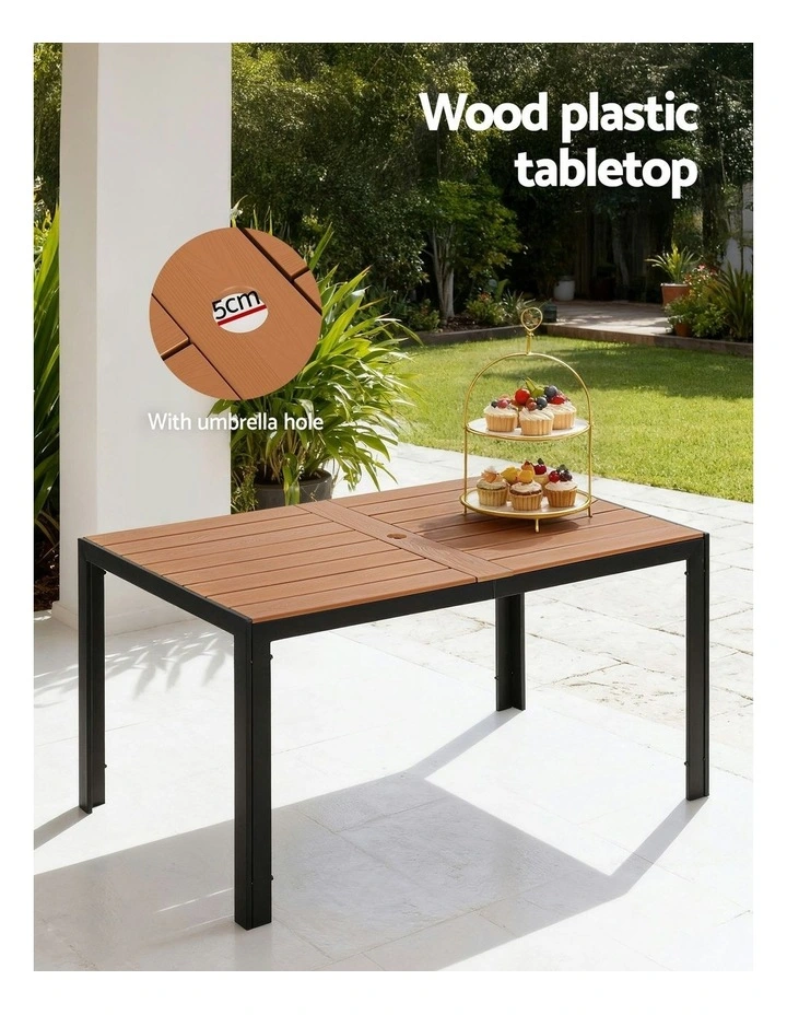 Outdoor Dining Set Table and Chairs Patio Furniture Bistro Set in Grey image 7