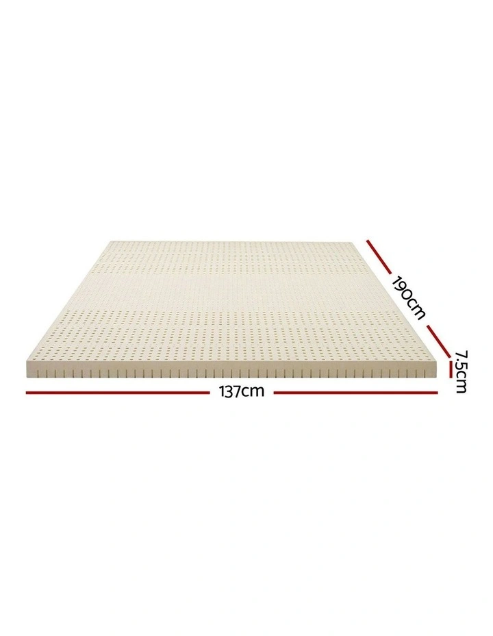 Latex Mattress Topper Double 7.5cm in Cream image 4