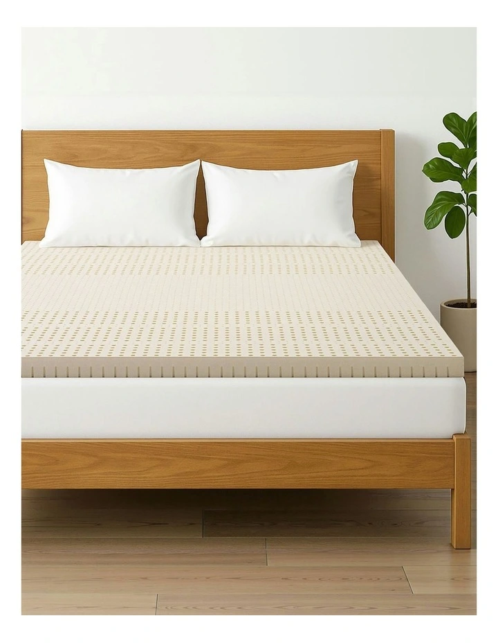 Latex Mattress Topper King 7.5cm in Cream image 3