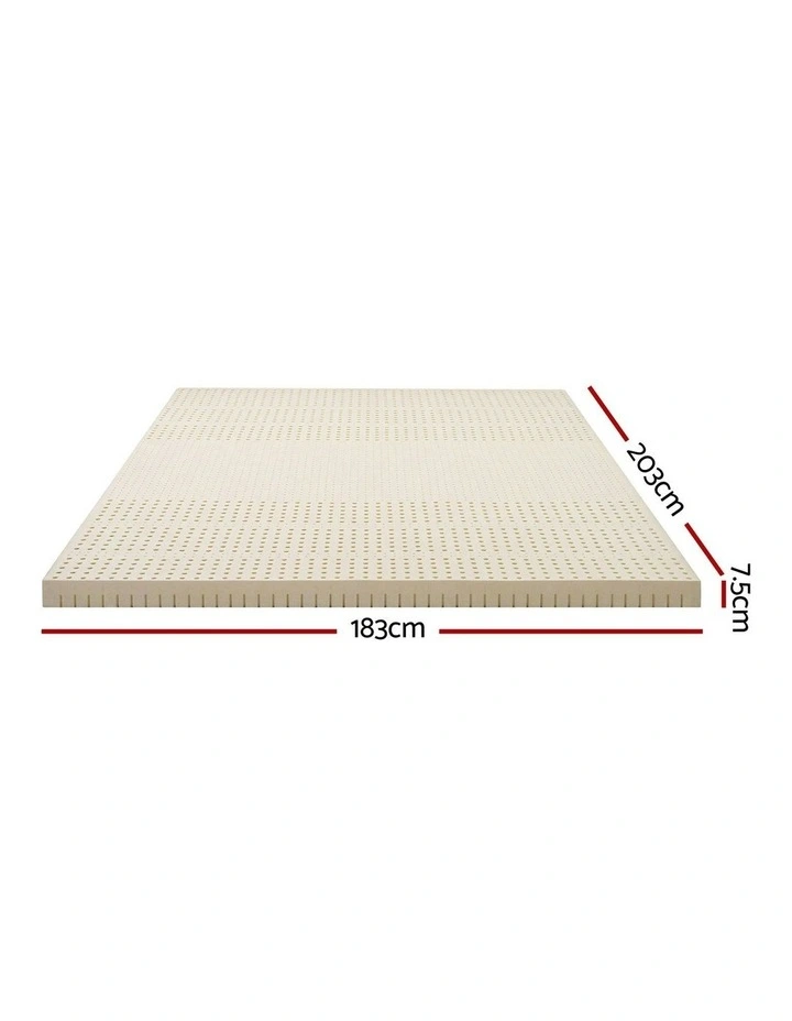 Latex Mattress Topper King 7.5cm in Cream image 4