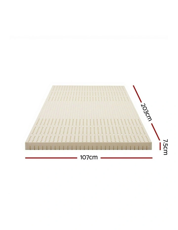Latex Mattress Topper King Single 7.5cm in Cream image 4