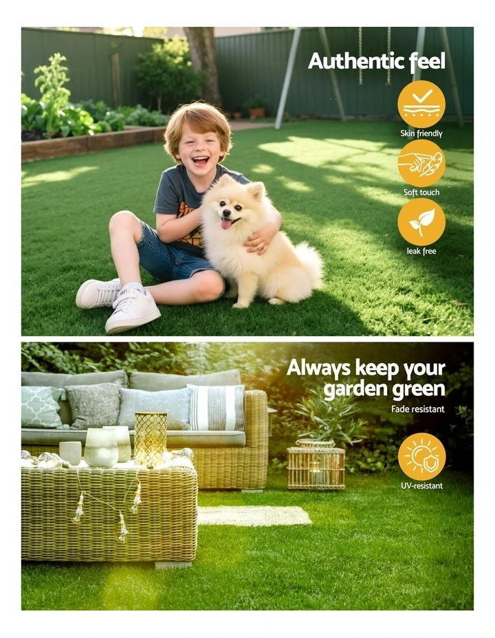 Artificial Grass 2 Rolls 50cm x 2m in Green image 6