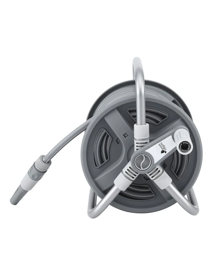 Retractable Garden Hose Reel Heavy Duty 1/2" 20m in Grey image 2