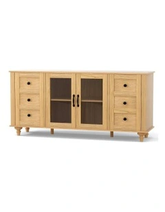 Buffet Sideboard Storage Cabinet in Beige