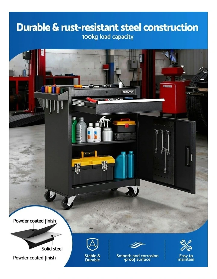 Tool Chest Trolley Cabinet in Black image 5