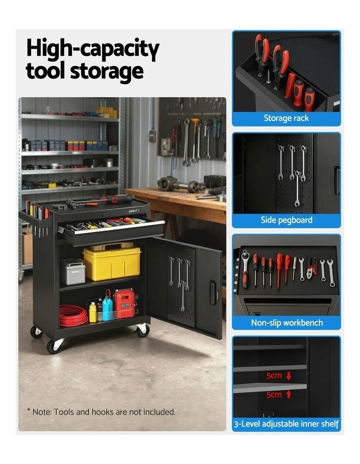 Tool Chest Trolley Cabinet in Black image 7