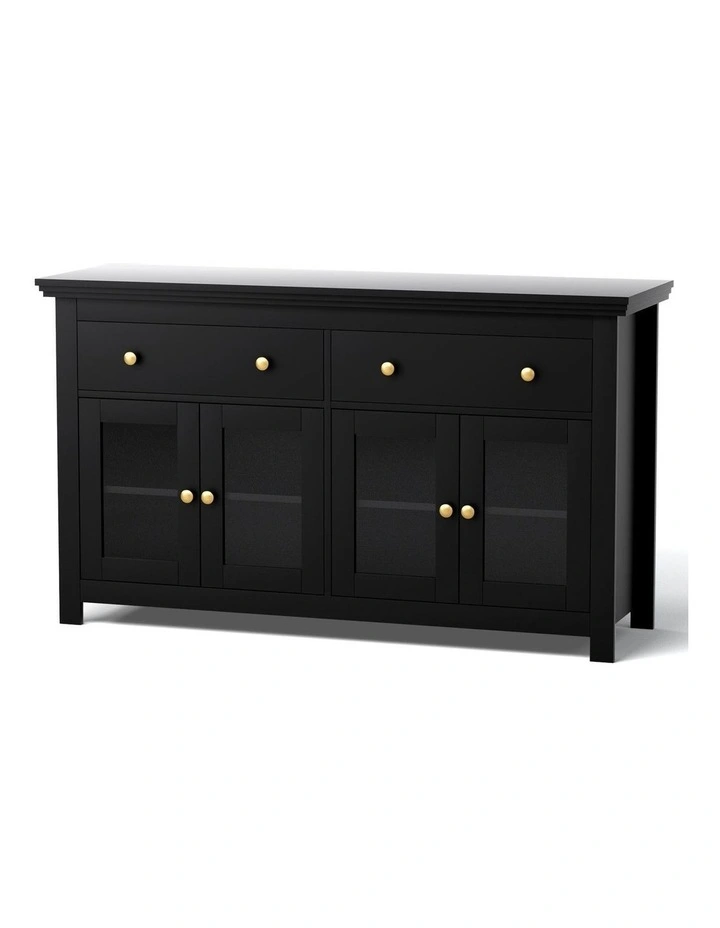 Buffet Sideboard Storage Cabinet in Black image 1