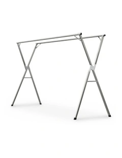 Foldable Steel Clothes Rack in Silver