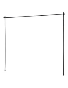 Room Divider Extendable Curtain Rod in Black