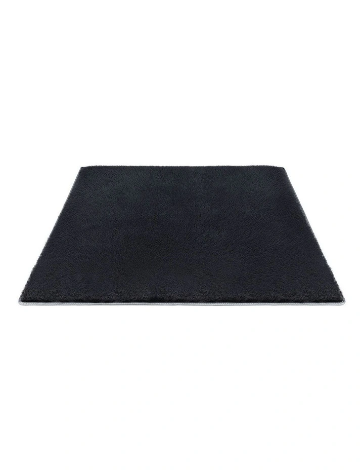 Shaggy Floor Rug 160x230cm in Black image 1