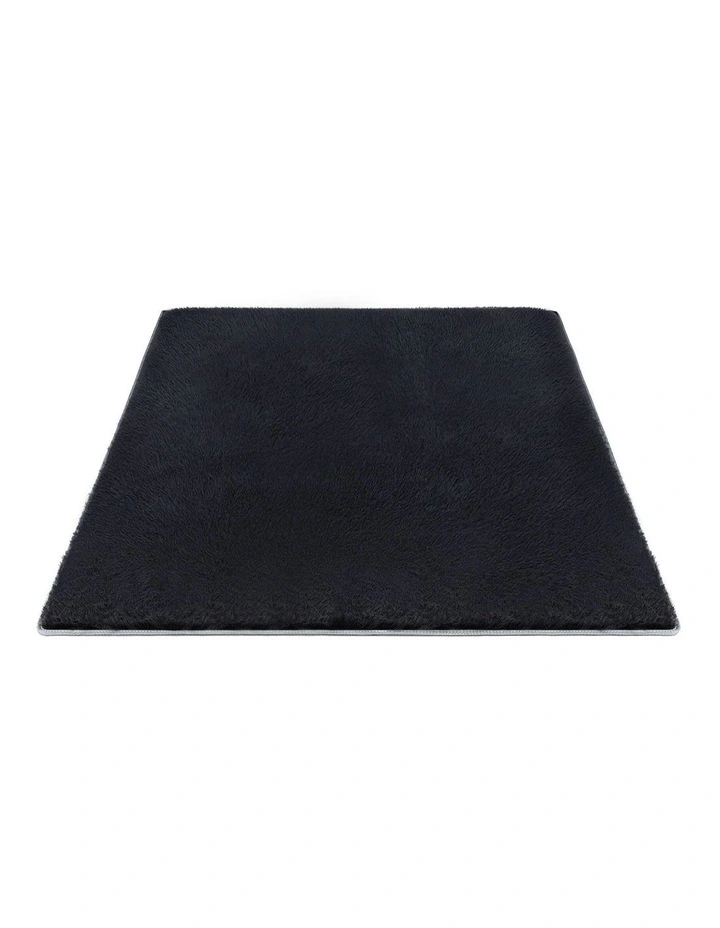 Shaggy Floor Rug 200x290cm in Black image 1