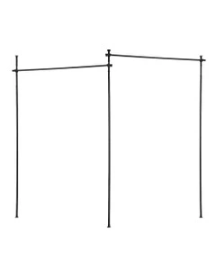 Room Divider Extendable Curtain Rod in Black