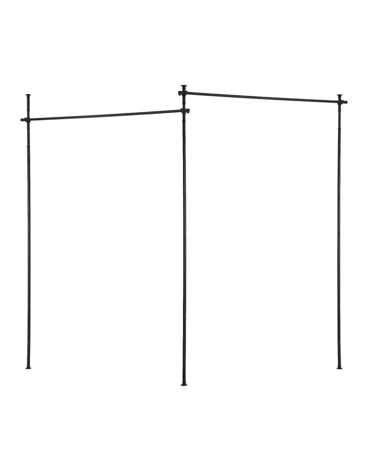 Room Divider Extendable Curtain Rod in Black image 1