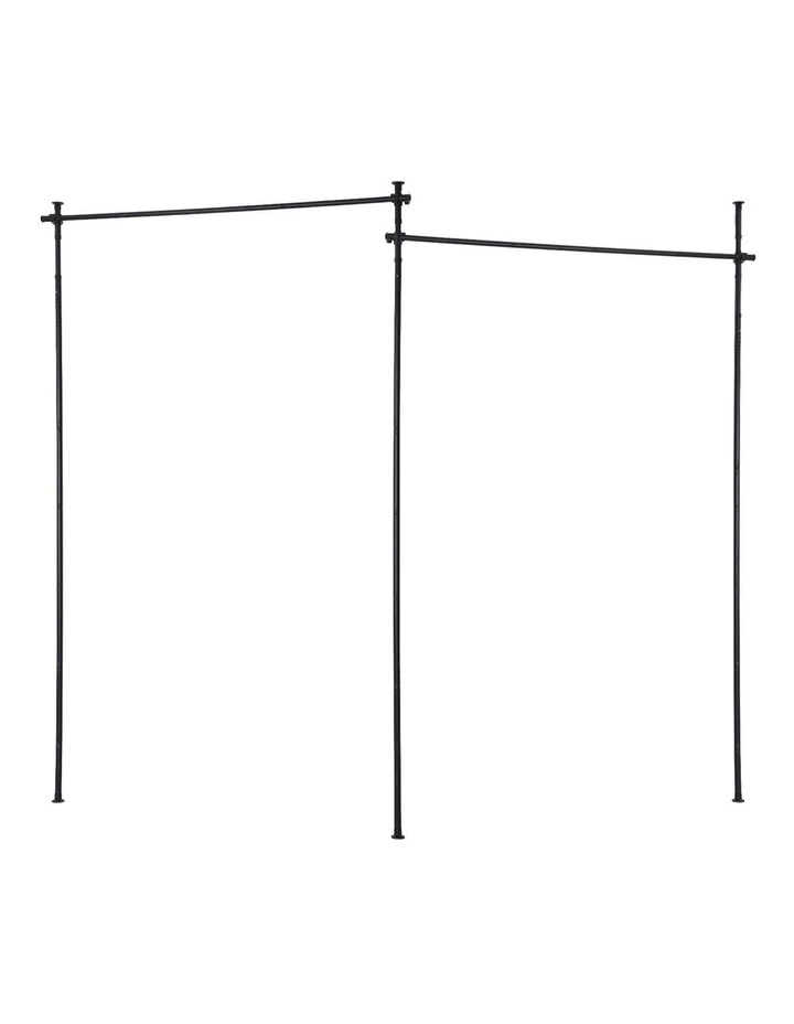 Room Divider Extendable Curtain Rod in Black image 2