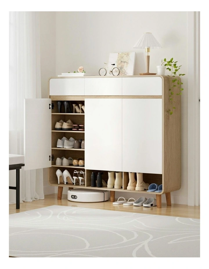 Shoe Rack Cabinet in White image 3