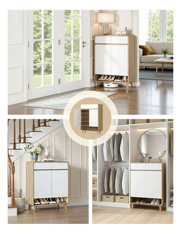 Shoe Rack Cabinet in White image 7
