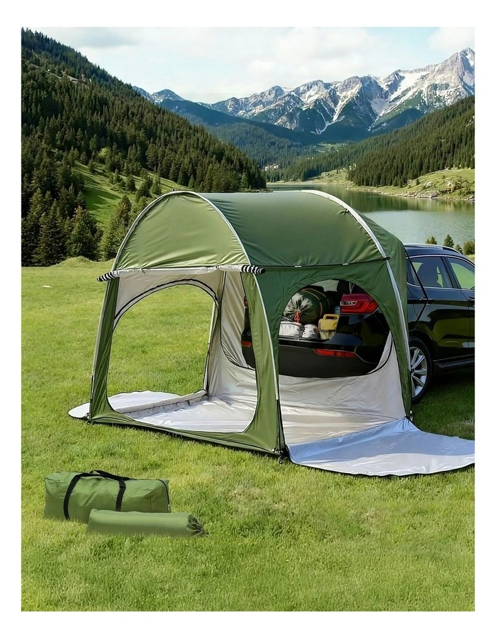 Canopy Portable Outdoor Car Camping Tent in Green image 3