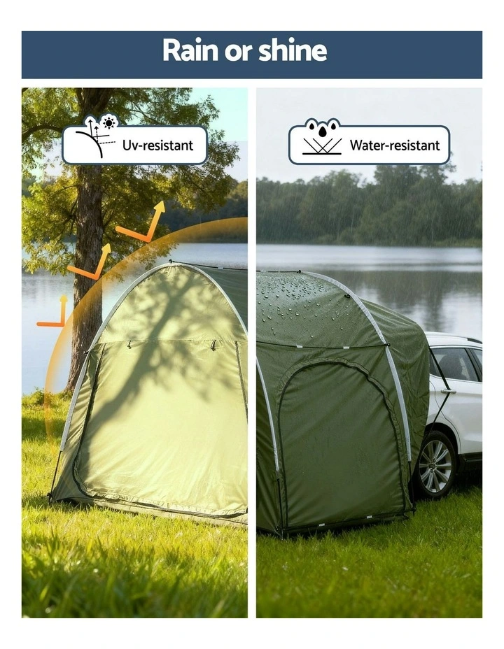 Canopy Portable Outdoor Car Camping Tent in Green image 5