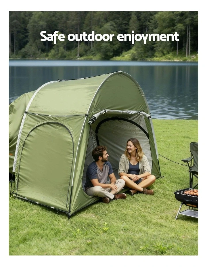 Canopy Portable Outdoor Car Camping Tent in Green image 6