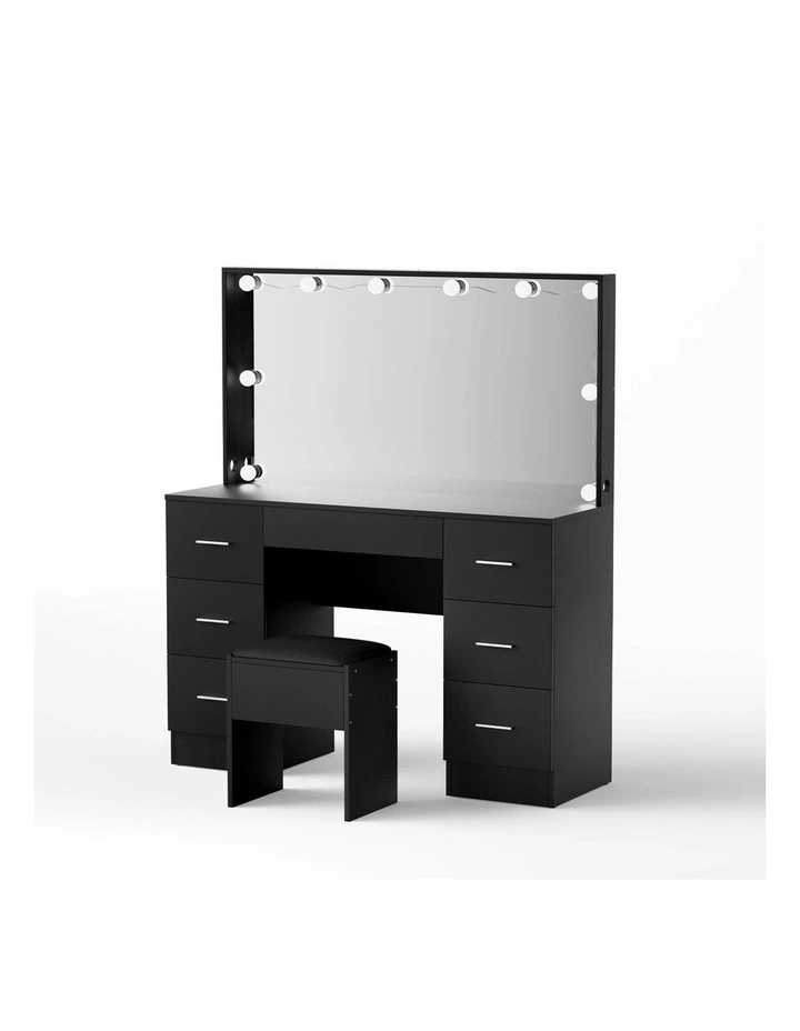Dressing Table Vanity Desk Set in Black image 1