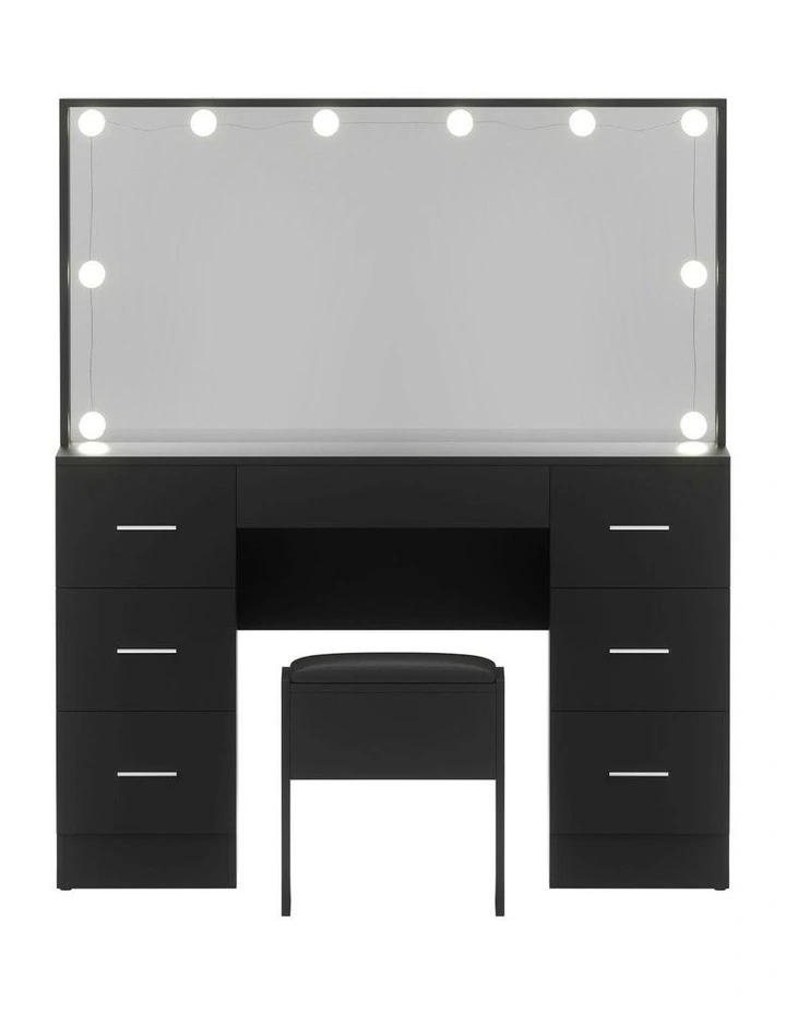 Dressing Table Vanity Desk Set in Black image 2