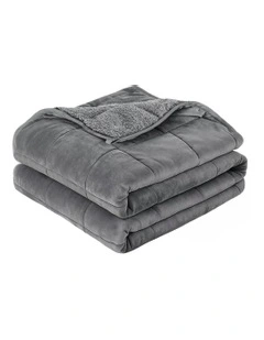Anti Anxiety Gravity Sherpa Fleece Weighted Blanket in Grey