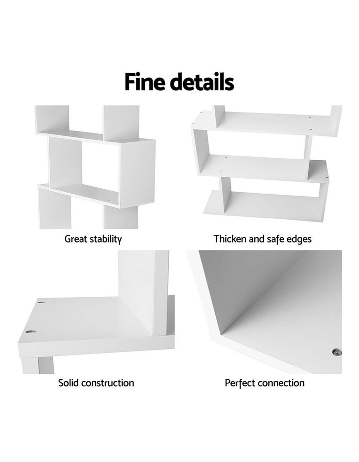 King Single Bed Frame And Bookshelf in White image 7