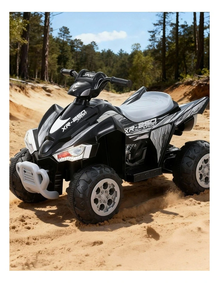 ATV Quad Motorbike Electric Outdoor Ride On Car Toys 12V in Black image 3
