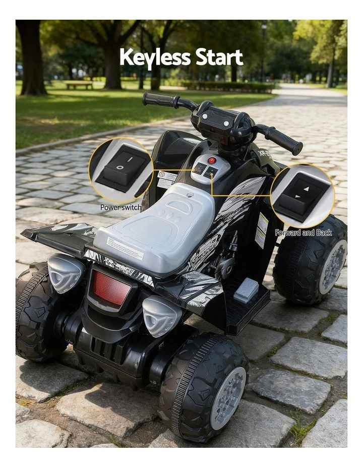 ATV Quad Motorbike Electric Outdoor Ride On Car Toys 12V in Black image 6