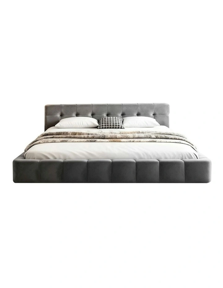 Queen Size Bed Frame in Grey image 1
