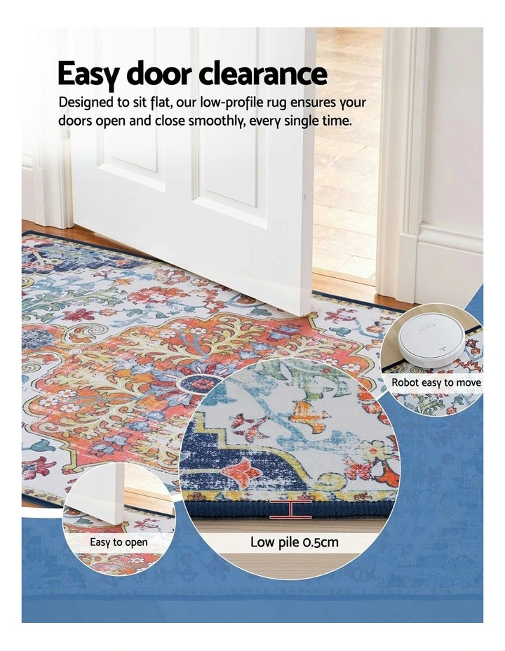 Short Pile Non-Slip Entryway Floor Rug in Bohemian image 5