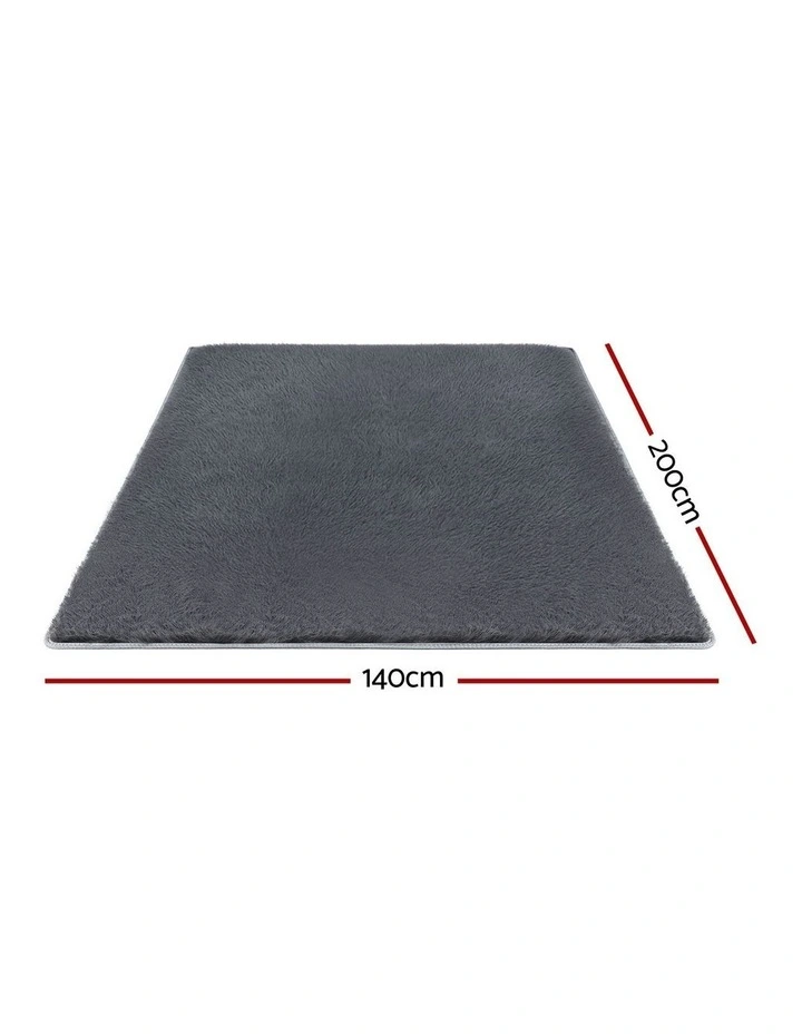 Artiss Floor Rug 140x200cm in Grey image 4