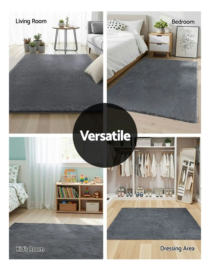 Artiss Floor Rug 140x200cm in Grey image 6
