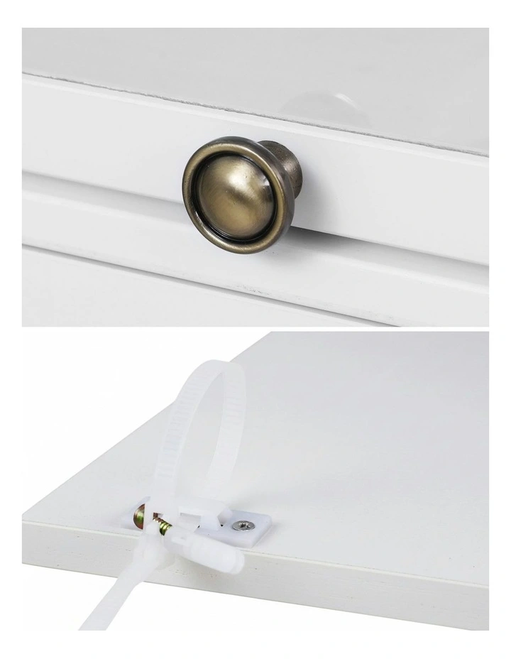 Display Cabinet Storage Clear Bookshelf 5-Tier in White image 6