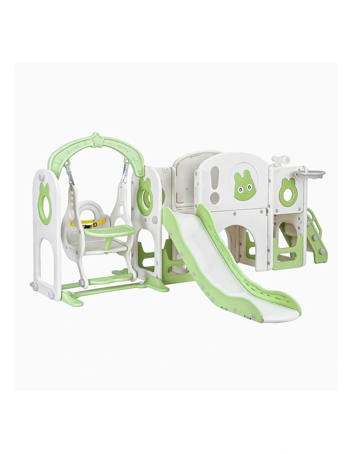 Slide Swing Set And Basketball Hoop Ring image 1