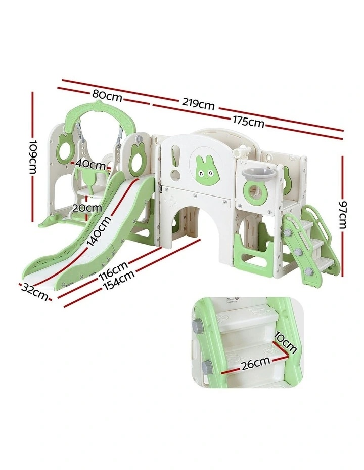 Slide Swing Set And Basketball Hoop Ring image 4