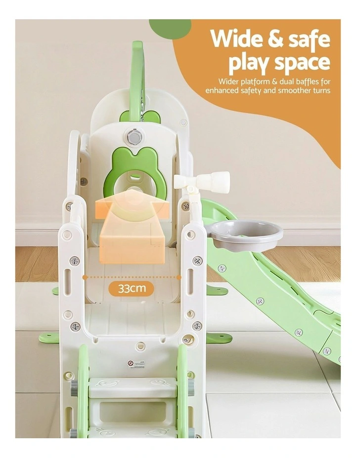 Slide Swing Set And Basketball Hoop Ring image 5