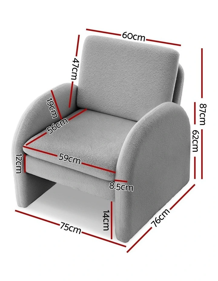 Accent Lounge Armchair in Grey image 4