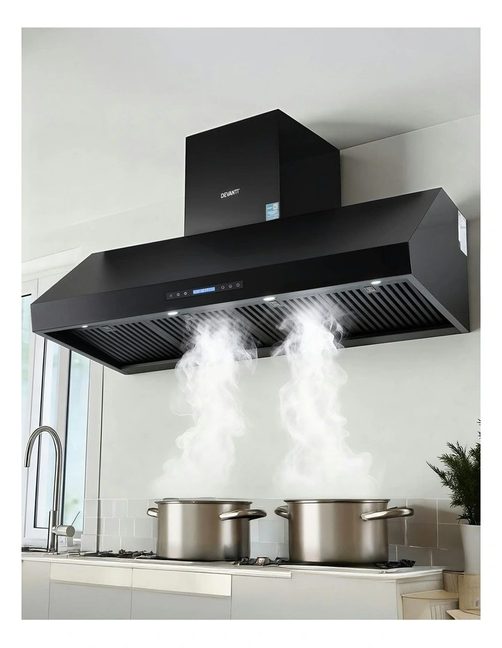 Commercial BBQ Range Hood Dual Motor With Remote Control 1500mm in Black image 3