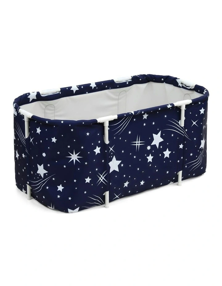 Foldable Bathtub Pvc Spa Bucket Inflatable Cushion 114x62cm in Star Navy image 1
