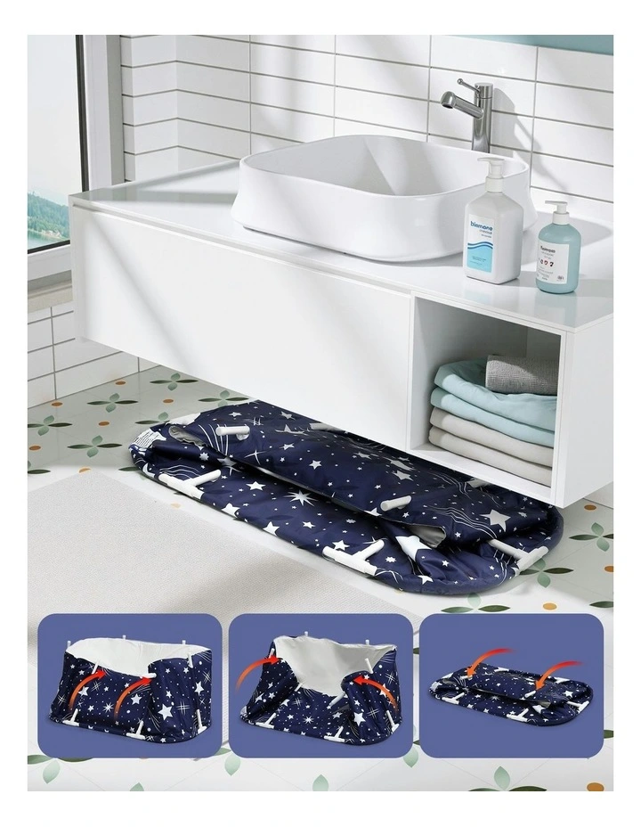 Foldable Bathtub Pvc Spa Bucket Inflatable Cushion 114x62cm in Star Navy image 7