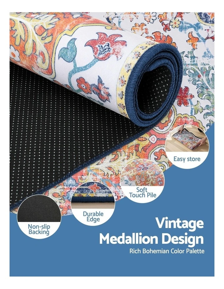 Washable Floor Rug Large 120X170cm in Multi image 3