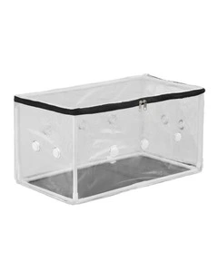 PVC Cover for Mushrooms Succulents Mini Greenhouse 50x25x25cm in White