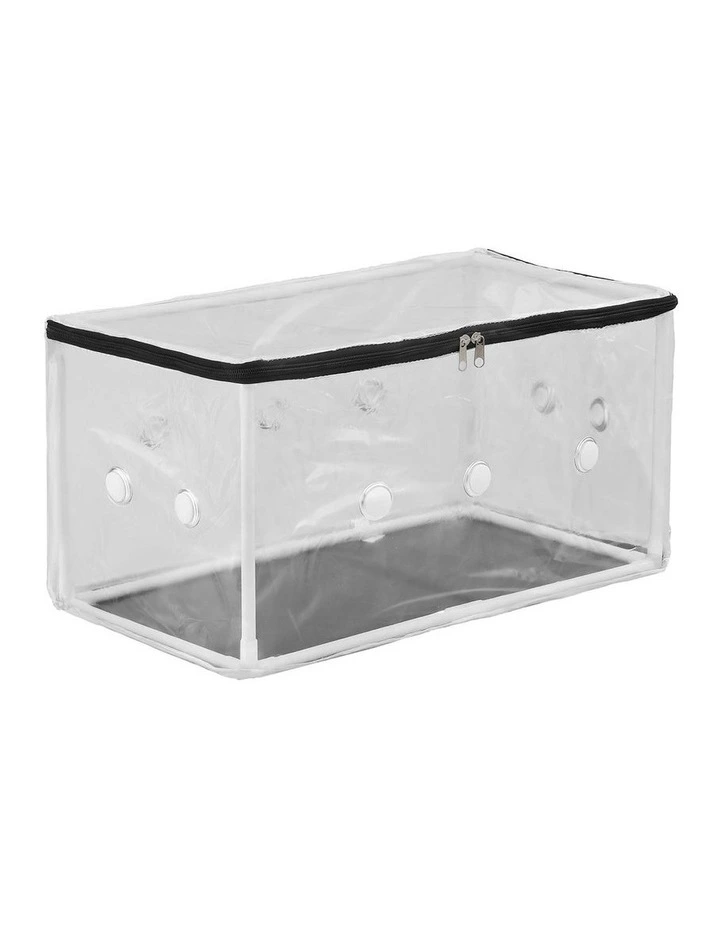 PVC Cover for Mushrooms Succulents Mini Greenhouse 50x25x25cm in White image 1