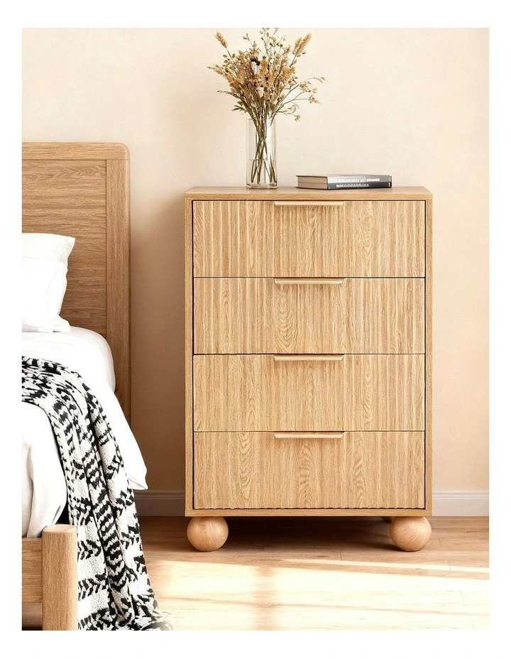 Tallboy Dresser 4 Chest of Drawers in Pine image 3